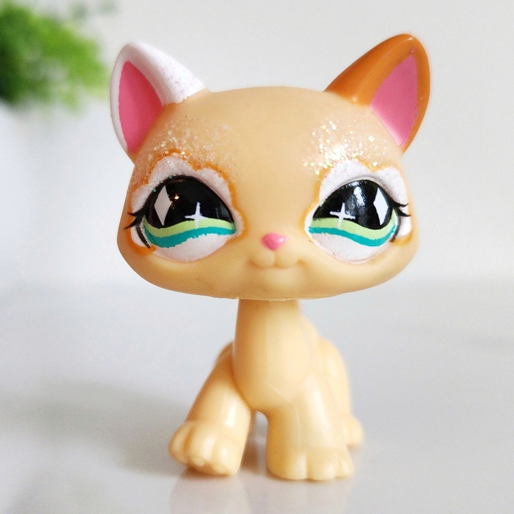 ✨️ RARE Authentic Littlest Pet Shop LPS #626 Fanciest Cat Glitter Eyes Hasbro